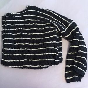 Navy Blue & white striped light weight sweater